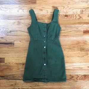 Urban Outfitters Green Denim Dress